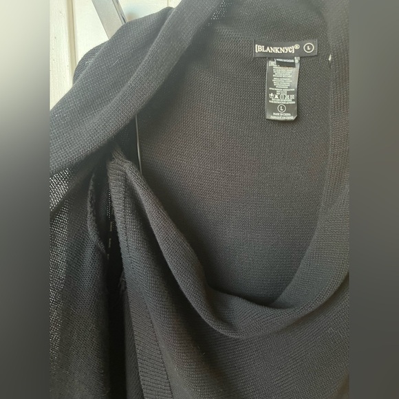 REVOLVE Blank NYC Black
Cotton Sweater Faux Leather Combo Wrap cardigan - Picture 11 of 13